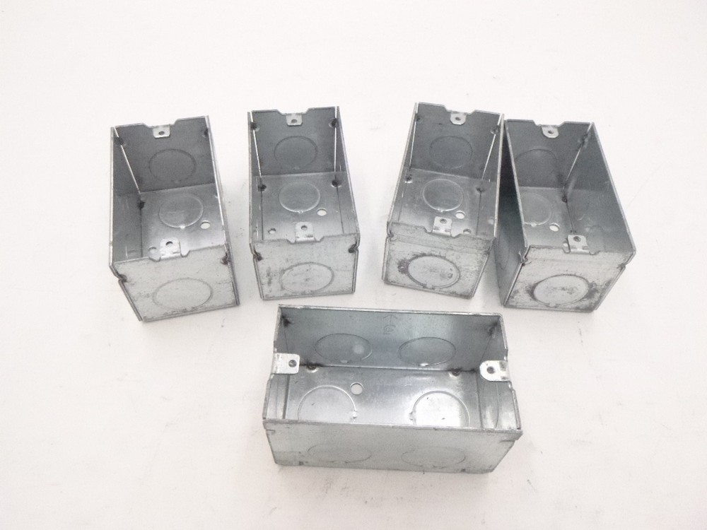 5 Pack Raco 1 Gang Galvanized Electrical Boxes 16.5 cu in, 674