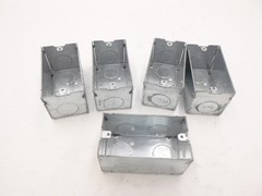 5 Pack Raco 1 Gang Galvanized Electrical Boxes 16.5 cu in, 674