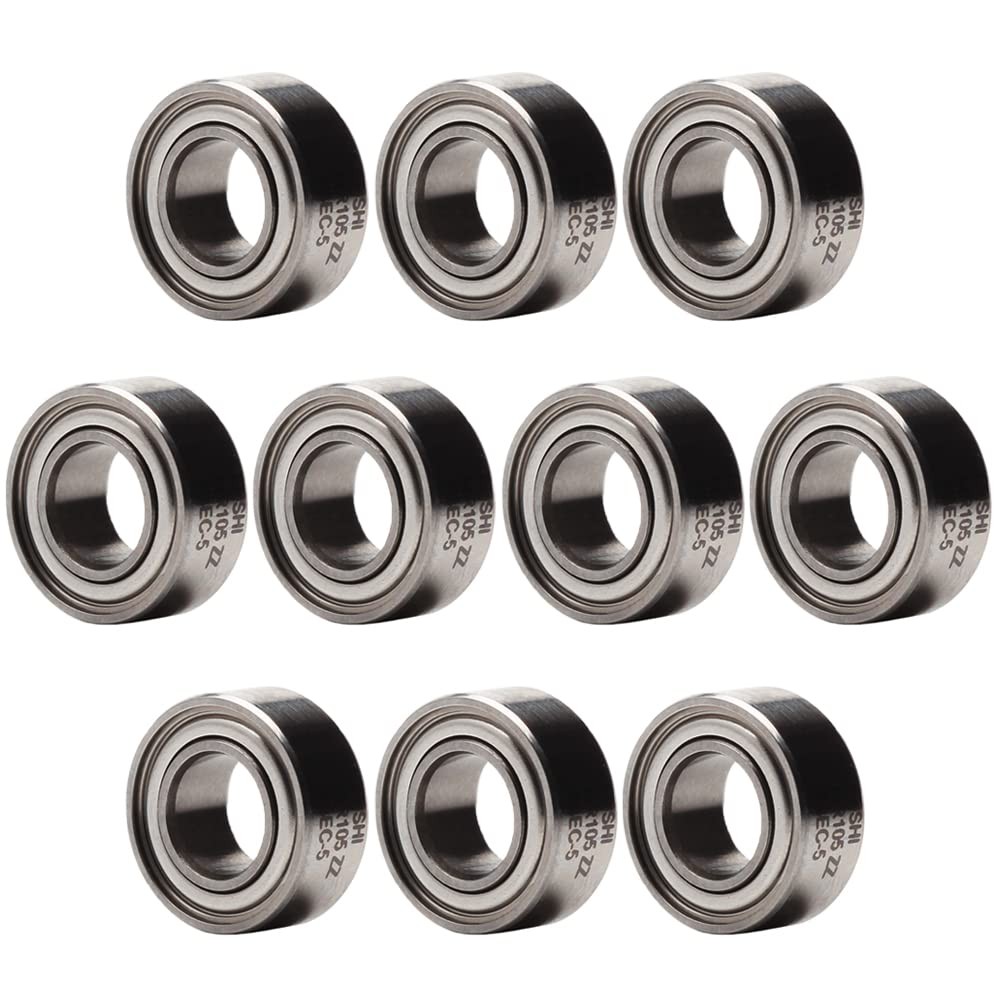 10 Pack 5x10x4mm Metal Shielded Miniature Ball Bearings L-1050ZZ ABEC-5
