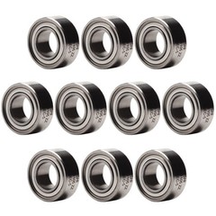 10 Pack 5x10x4mm Metal Shielded Miniature Ball Bearings L-1050ZZ ABEC-5