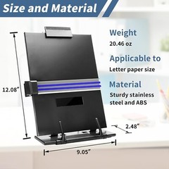 High Quality Metal Desktop Document Holder, Paper Stand for Desk When Typing