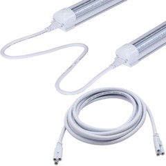 T5 T8 Double End Cable Wire Extension Cord For Integrated LED Bulbs 6 feet