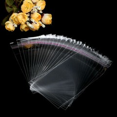 100pcs Plastic Clear Transparent OPP Self Adhesive Seal Bag Resealable Poly Bags