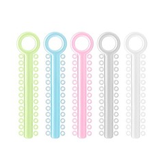 1040pcs/box Dental Orthodontic Ligature Ties Elastic Rubber Bands Dark Light Mix
