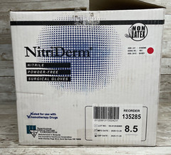NitriDerm Nitrile Surgical Gloves Sterile 1 Case 200 Pair, Size: 8.5 Exp: 11/25