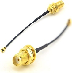 HiLetgo 5pcs IPX IPEX-1 U.FL to SMA Female Pigtail Antenna Wi-Fi Black