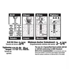 3/4 In. X 5-1/2 In. Zinc-Plated Steel Hex Nut-Head Concrete Wedge Anchors (10-Pa