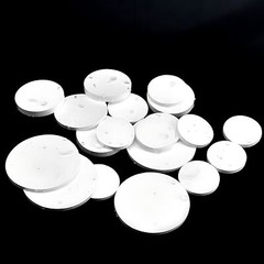 Dia 15-100mm THICK 6mm PTFE Plastic Solid Discs Flat Round Pad Sealed Cushioning