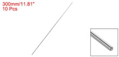 10pcs Solid Round Rod 304 Stainless Steel 1.5mm x 300mm for RC DIY Craft
