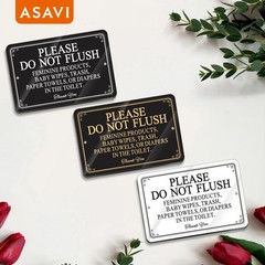 Please Do Not Flush Sign – 6×4 Inch Acrylic Bathroom Sign Waterproof & Durabl…