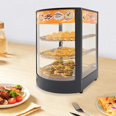 3-tier Commercial Food Warmer Display Case Warming Cabinet For Pizza Tart Burger