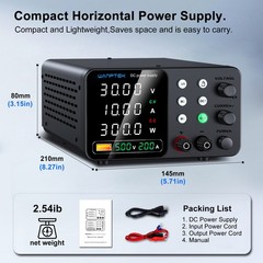 Adjustable DC 0-30/60/120V 0-3/5/10A Lab Variable Power Supply Internal Memories