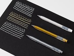 Gold Silver White Gel Pens, 3 Pack, 1mm Gel Ink Pen, Opaque Ink, Gel Pen for