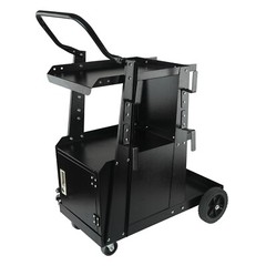 Welding Cart 2-Tier 265LBS Welder Cart with Anti-Theft Lockable Cabinet
