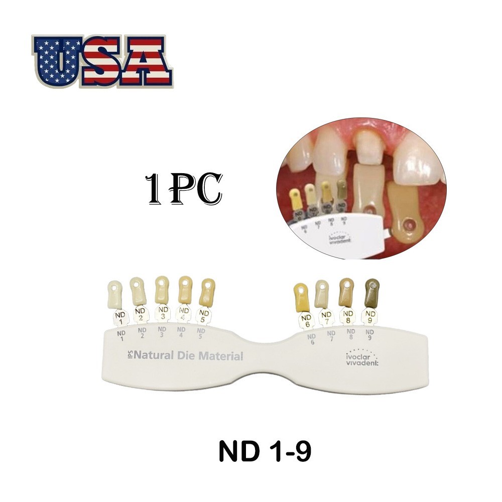 Dental IPS Natural Die Material Shade Guide Ivoclar Vivadent ND1-9 Abutment 1Set