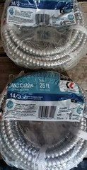 (2) 25ft Rolls 14/3 Solid MC Cable Lot of 2