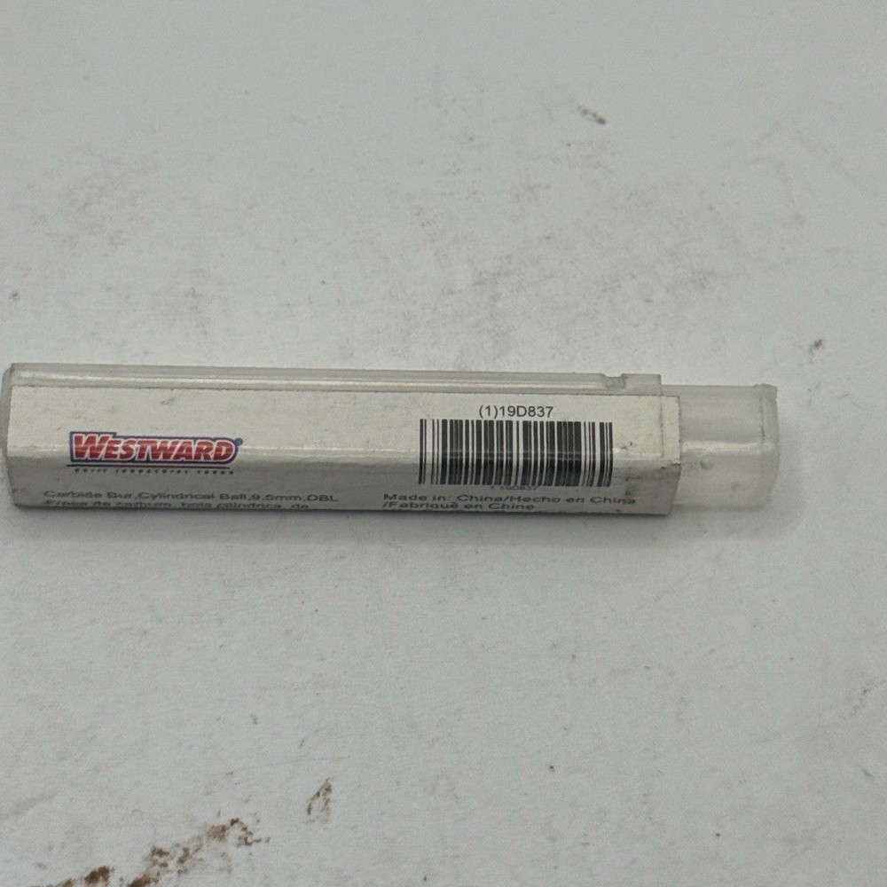 WESTWARD 19D837 Carbide Bur, Length of Cut 19.00mm, Trade Number SC-3M