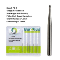 Dental Carbide Burs Round Pear Taper FG 330 4 6 245 8 High Speed Friction Grip
