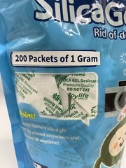 Sunny Home 200 Pack Of 1 Gram Food Grade Silica Gel Rid Of Damp