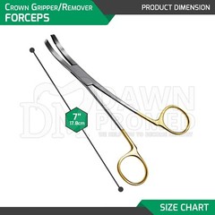 2 Pcs T/C Wynman Crown Remover & Gripper Forceps 7″ Surgical Dental Instruments