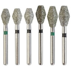Diamond Dental Burs 856 379 801 FG Round End Taper Football Barrel Pear Flame