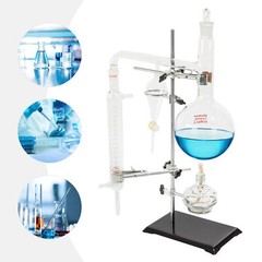 1000ml Lab Distillation Apparatus Chemistry Essential Oil Distilling Glassware