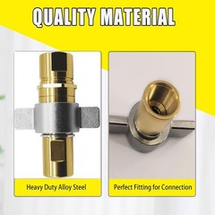 NEW 1″ NPT Wet-Line Wing Nut Hydraulic Quick Disconnect Coupler / Coupling Set