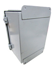✌ NEW ELECTRICAL ENCLOSURE 10X8X6 W/ TERMINALS & BACK-PLATE WEATHER TIGHT
