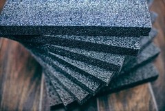 8 pack 1″ x 12″ x 12″ Black Polyethylene foam 1.7pcf *FREE SHIPPING