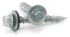 #10 Hex Washer Head Roofing Screws Mechanical Galvanized | Unpainted Finish