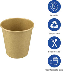 10 Oz Coffee Cups, Disposable Paper Hot Cups Kraft, 90Mm, 1000Ct | C-K510K, Doub