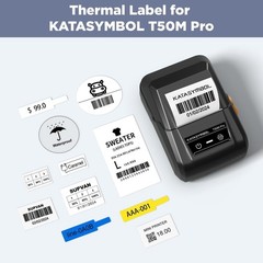 T50M Series Label Maker Tape, 2 Rolls 1.57” × 1.18” 40mm × 30mm 250 Labels/…