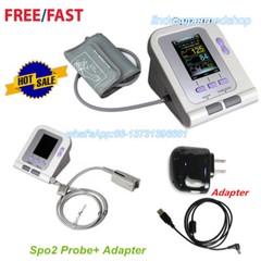 Contec Digital Blood Pressure Monitor+Adult SPO2/Cuff With Power Adapter Newest