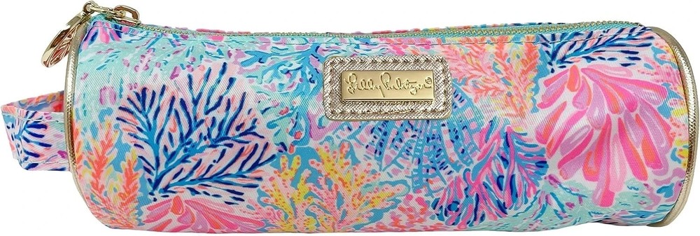 Pencil Case Colorful Zipper Pouch for Office Travel Supplies with Handle 8 Inch