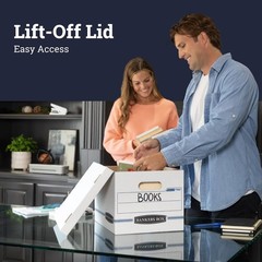 Bankers Box Basic Duty Letter Legal File Storage Boxes with Lids 10 Pack