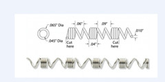 Dental High Quality Orthodontic Nickel-titanium Closed Distalized 180mm 0.010