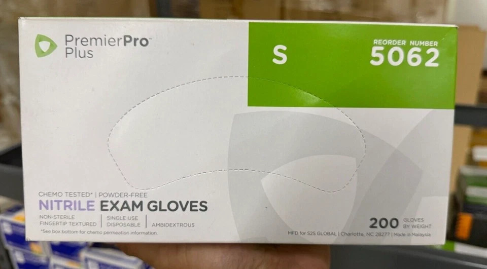 PremierPro Plus 5064 Chemo-Tested Nitrile Exam Gloves Size Small New 200 PC