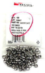 (100 PIECE LOT) MS124655, 18-8 SS Helical Insert 10-32 Right-Hand Thread 0.190″L
