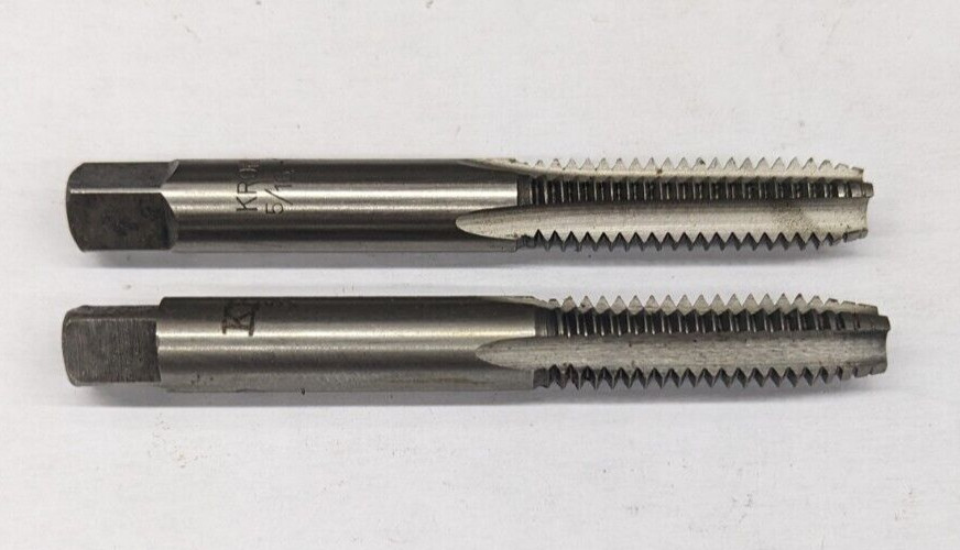 2 Kromhard 5/16″ – 18 NC Plug Taps CS Carbon Steel UK NOS 5/16″-18 Tap Plug