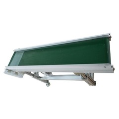 110V 59″×11.8″ Inclined Wall PVC Conveyor Belt Transport Machine Load 66-88Lbs