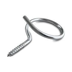 100-Pack 2″ inch Bridle Rings Threaded Wood Screw for Low Voltage Cable Support