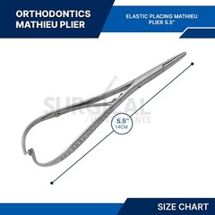12 Mathieu Ligature Elastic Placing Pliers 5.5″ Orthodontic Dental German Grade