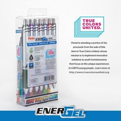 Pentel EnerGel RTX True Colors United (0.7mm) Medium Line, Assorted Ink NEW