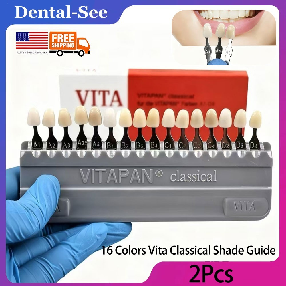 2* VITA Classical Shade Guide A1-D4 16 Colors Dental Teeth Whitening USA