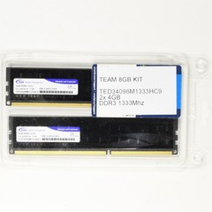 Team 2x TED34096M1333HC9 4GB DDR3 DIMM 1333 Mhz CL 9-9-9-24 1.5V 16GB Total