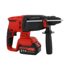 Battery-powered Hammer Drill With 4 Modes & Depth Ruler For Electric Tools