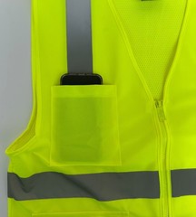 Crew Yellow High Visibility Safety Vest With 6 Pockets