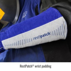 Black Stallion 21″ Split Cowhide Stick Gloves with RestPatch (Large) (GS1321-BG)