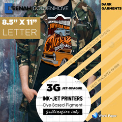 3G Jet Opaque Neenah Inkjet Heat Transfer Paper 8.5×11 1000 sheets World Paper