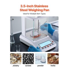 Uimoso Analytical Lab Scale 220g Capacity 0.0001g Precision, 4 Measurement Units